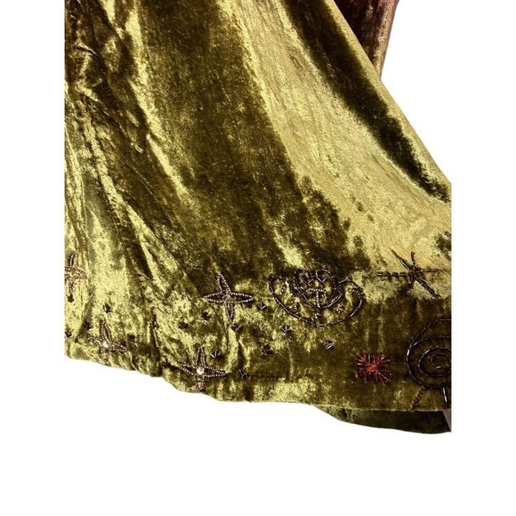 Vintage Bridgewater Studio‎ Purple Green Velvet Maxi Dress beading Size 18W - Picture 8 of 10